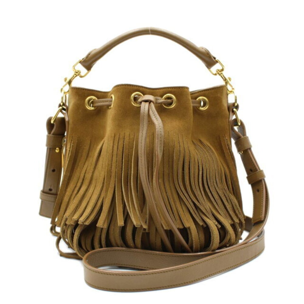 Saint Laurent Bag Suede Shoulder Brown - Picture 2 of 10